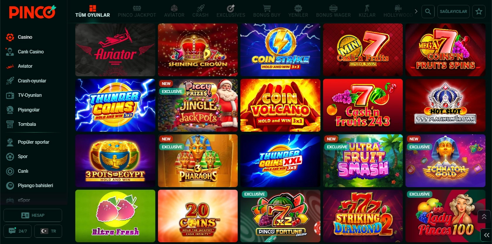 Pinco uygulamasını indirip oyunlara erişme